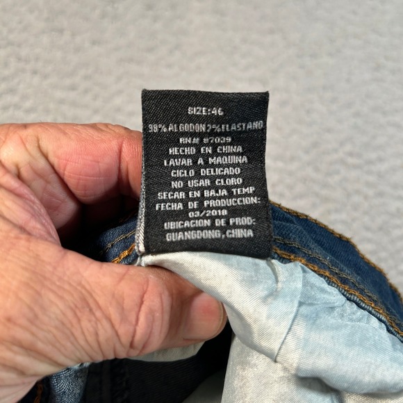 Red Ape Jeans Mens 46x31 Blue Acid Wash Straight Leg Denim Skater Y2K NWT - Picture 4 of 15